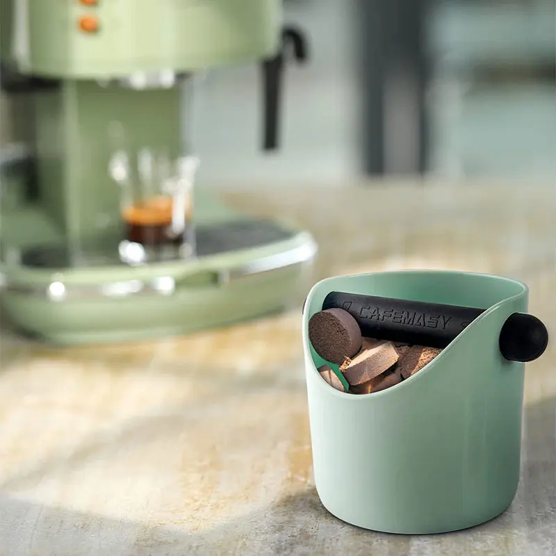 New Upgraded large Size ABS Plastic Light Green Mini Coffee Ground Knock box Drawer Espresso Coffee Grind Knock Box For Home Use