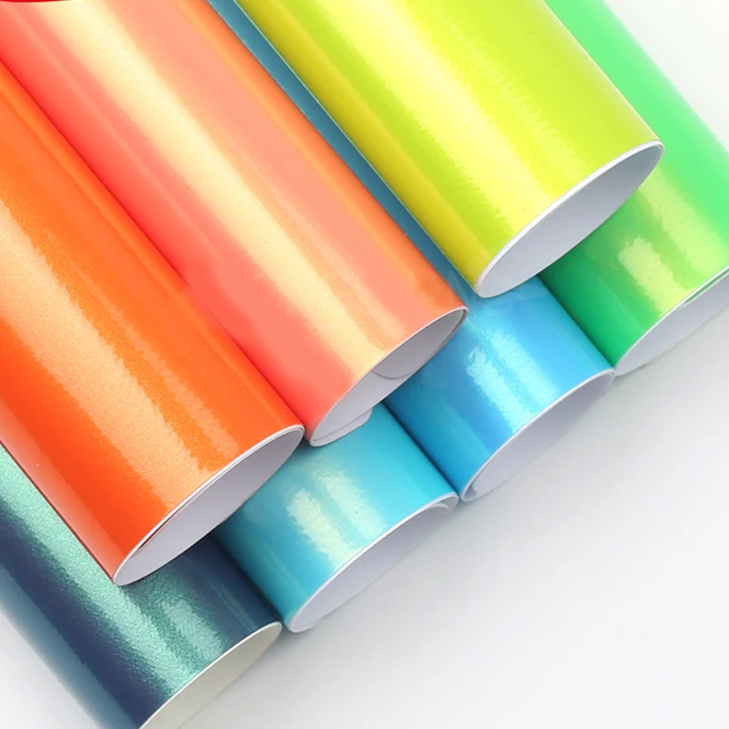 Factory wholesale 1.52*18m Phantom Coral Orange car vinyl stickers wrap Vehicles auto film