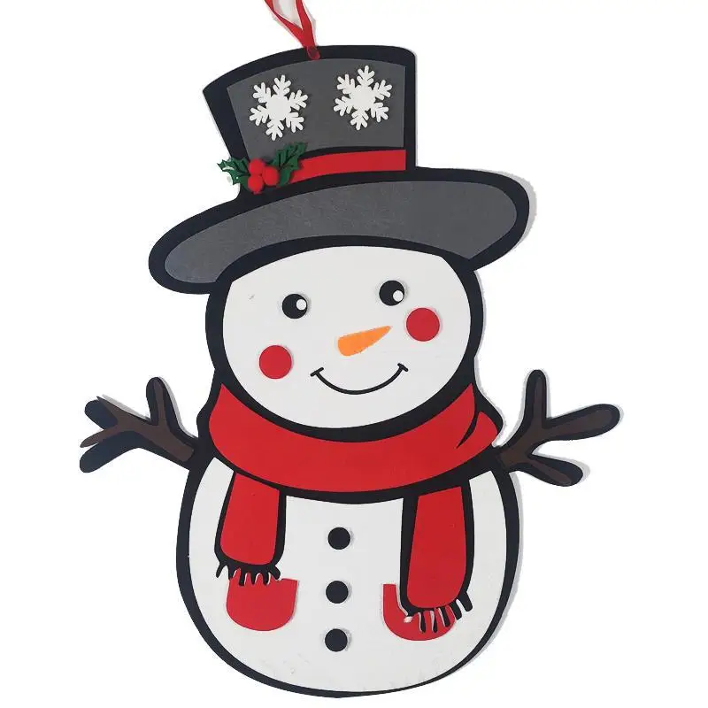 Factory custom diy christmas felt decorations cute wall hanging pendant ornaments