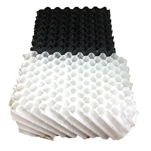 PVC fill for water cooling tower plastic honeycomb pvc infill media cooling tower pvc filler 610mm