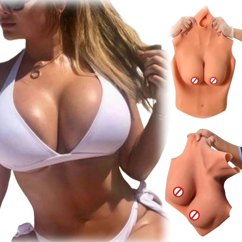 Half body B C D cup Huge Drag Queen Silicone Breast Forms Sexy Fake Big Breasts Silicon Chest Big Tits Boobs False For Cross