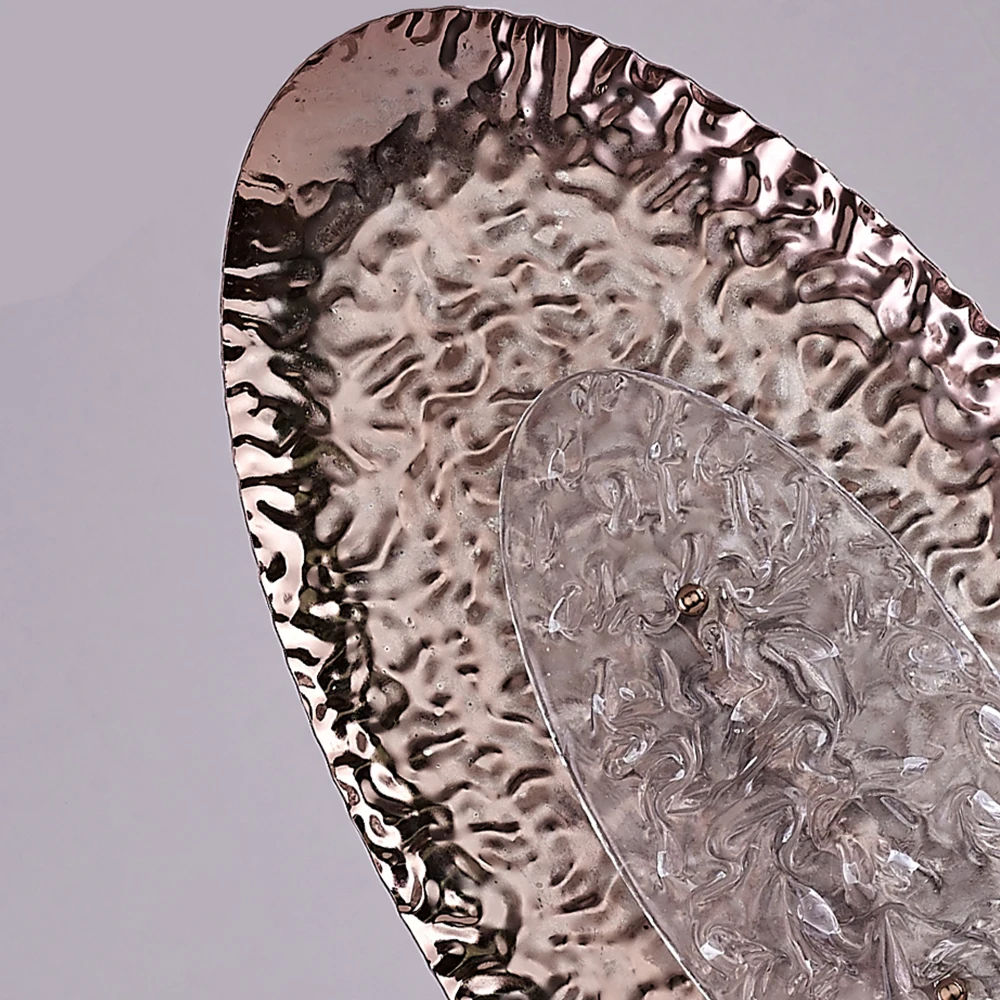 Modern art handmade glass wall lights for home indoor wall decoration Brass glass luxury wall lamp