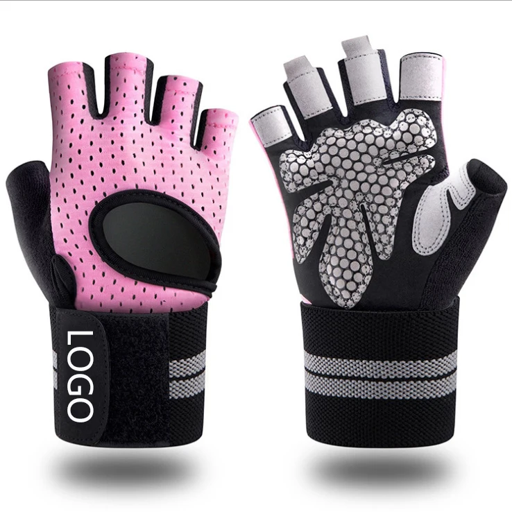  Manufacturer customizable logo gym gloves breathable half finger workout fitness exercise weight