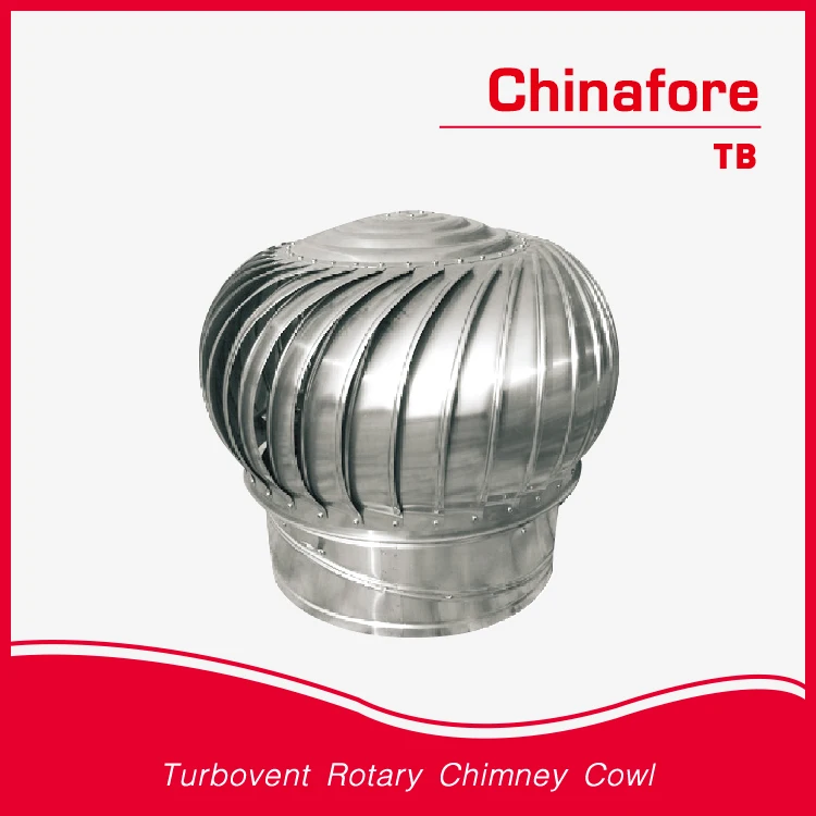 Stainless Steel TB Roof Ventilation Wind Spinning Wind Turbovent Rotary Chimney Cowl