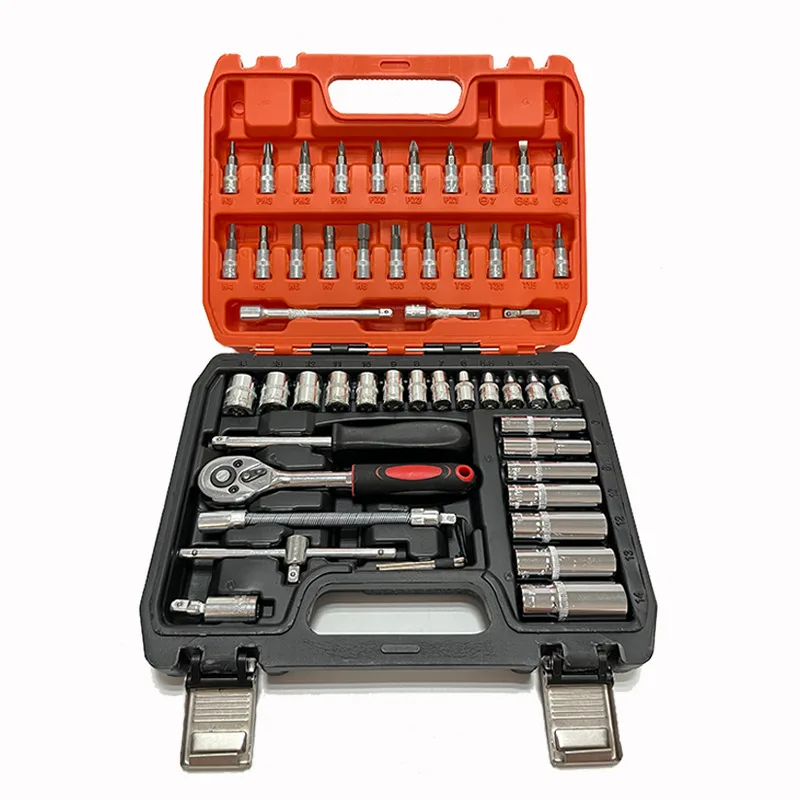 53pcs wholesale 1/2 socket chrome vanadium steel big fly ratchet wrench set multifunction repair auto repair set