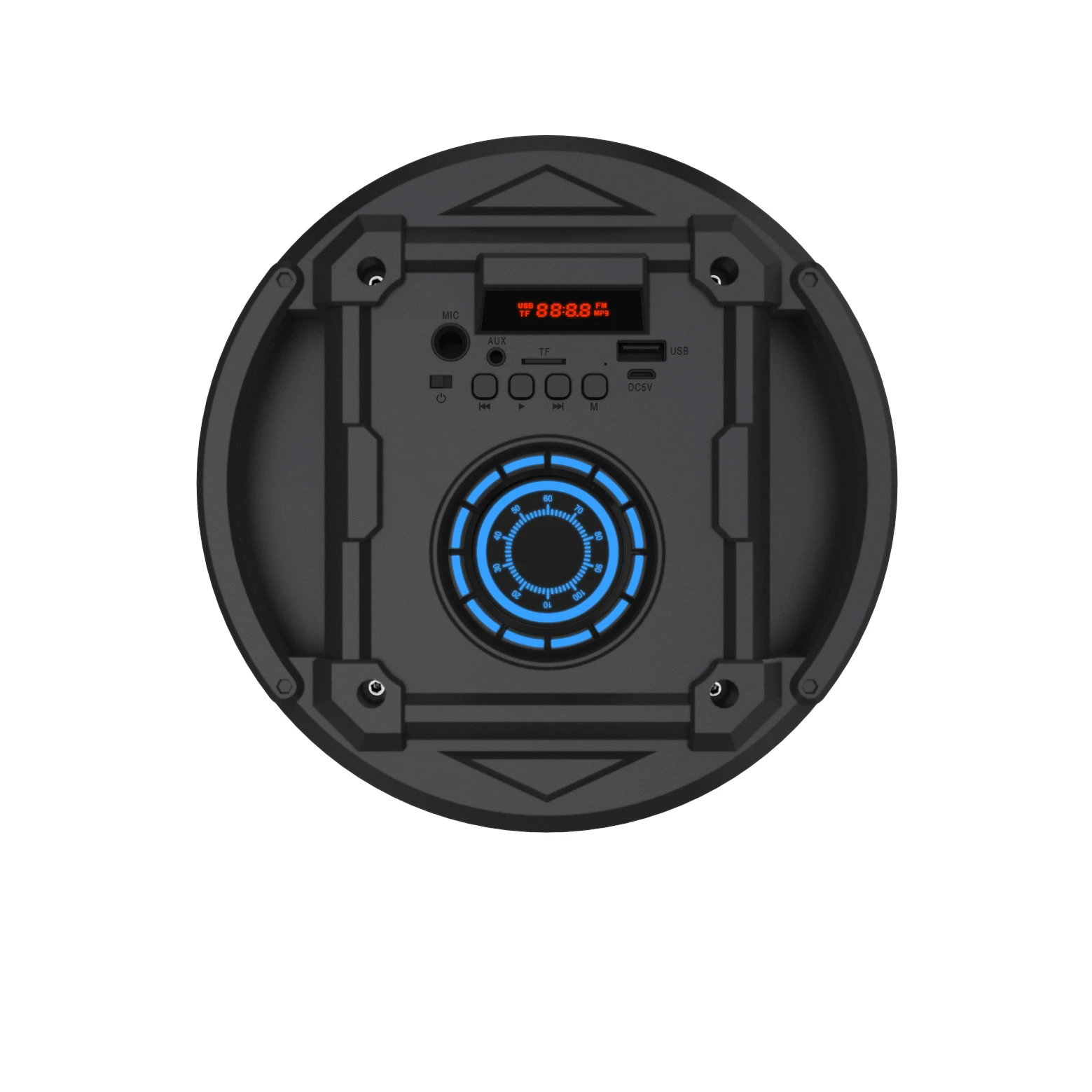 Dual 6 Inch Portable Professional Rechargeable Multifunction Wireless Boom Box With Color Led Light Bt Party Speaker