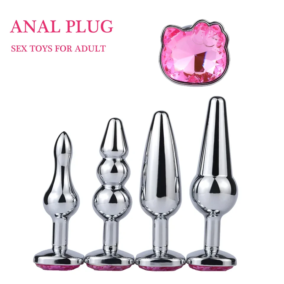 Anal Plug Small Crystal Cat Face Jewel  Butt Plug  Prostate Massage Sex Toys for Woman  Man juguetes sexuales juguetes sexuales