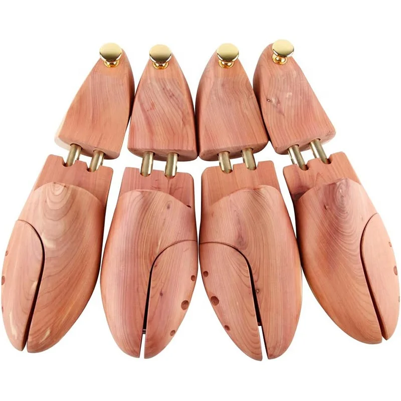 Factory Wholesale Audit Cedar Wood Shoe Stretchers Adjustable Shoetree Cedar Wooden Shoe Tree