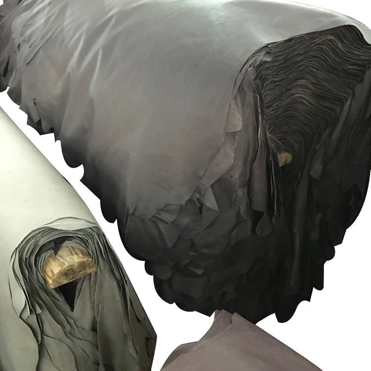 Brown color female pig hide leather for boots lining