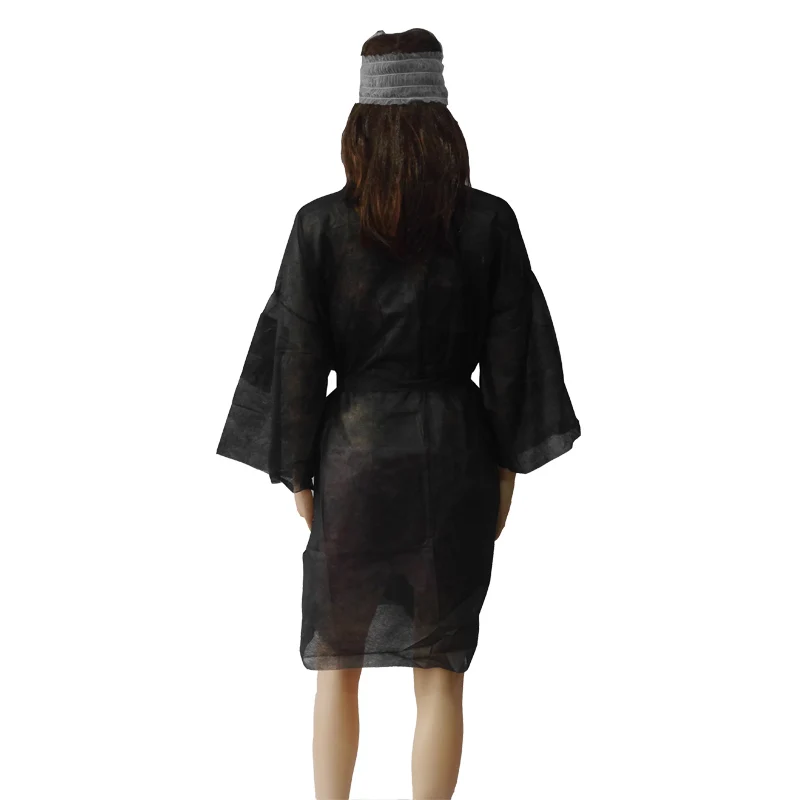 Factory Price Disposable Non-Woven Single Use Spa Dressing Nonwoven Kimono Bathrobe For Massage