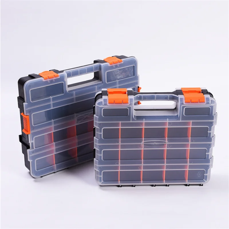 Plastic Tools Box Waterproof Dividable Grids Plastic Transparent Storage Tools Organizer Box for Hardware Screws Nuts Small Part