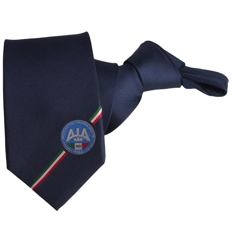 Hot Selling Custom Logo Necktie Supplier Premium 100% Silk Navy Black Woven Tie For Mens Suit Accessories
