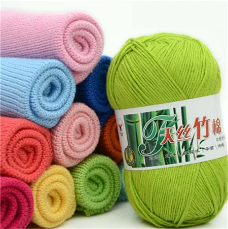 Cotton Bamboo Fiber Blend Wool Yarn for Hand Knitting