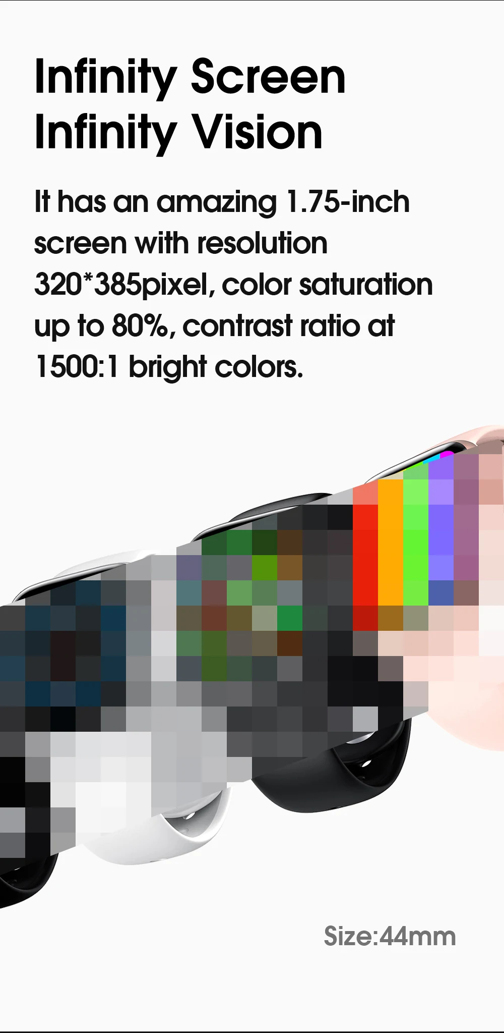 W26+ W26 Plus Smart Watch Series 6 Touch Control 1.75 inch Screen 44mm Smartwatch Band Sport Bracelet PK T500 reloj inteligente