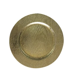 Factory Supplies Color Pp Gold Plate Plastic Round Decorative Plate
