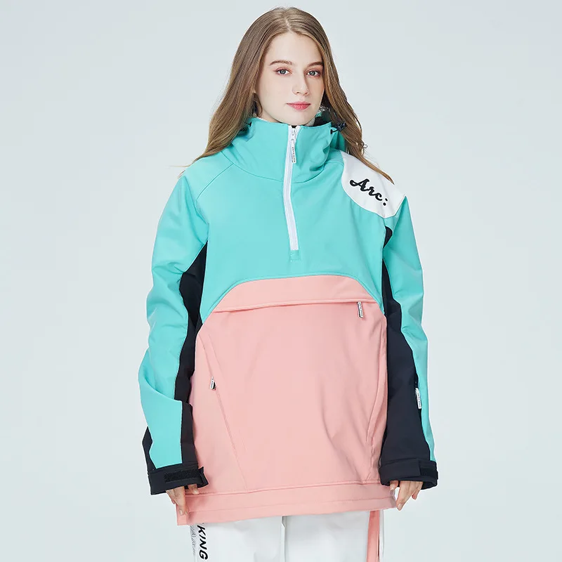 Topgear 2023 snowboard hoodie Snowboard for unisex lovers plus size Warm and thick thermal waterproof snowboard hoodie jacket