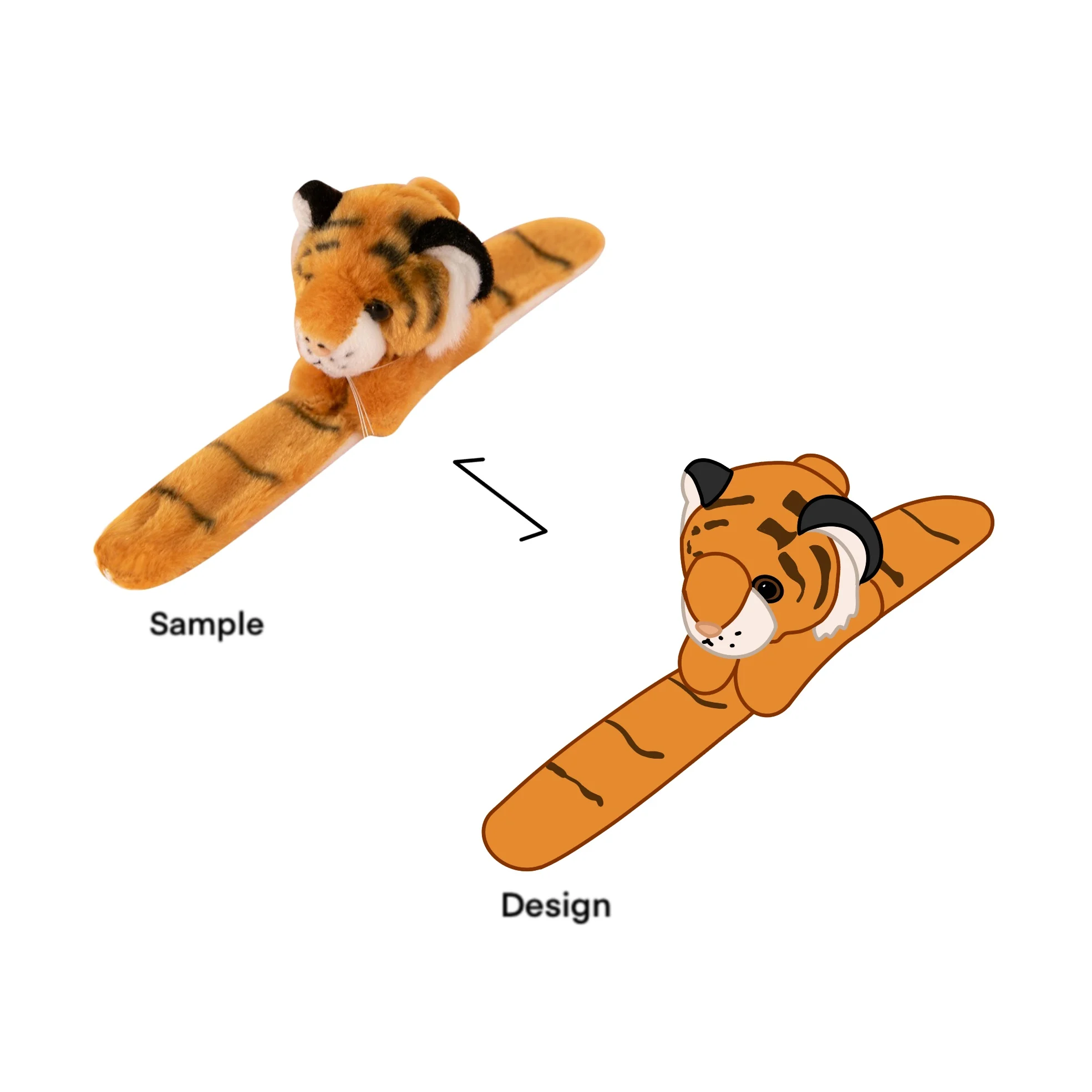 Christmas Gifts Custom Plush Toy Plush Forest Animal Hand Clap Bracelet Pat Belt Slap Fox Panda Capybara Tiger Monkey Bracelet