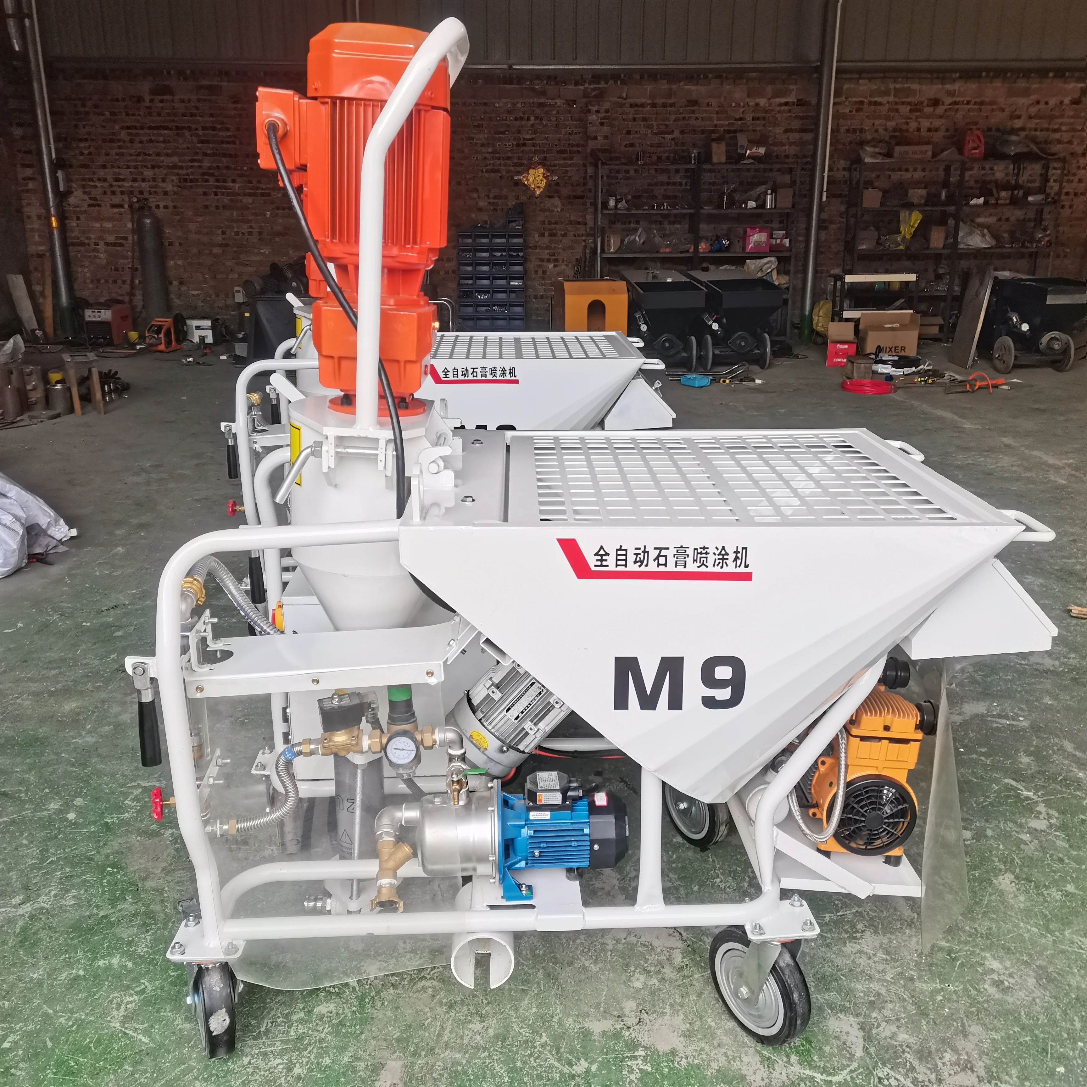 Factory Supply Gypsum Cement Plaster Rendering Machine Mortar Spraying