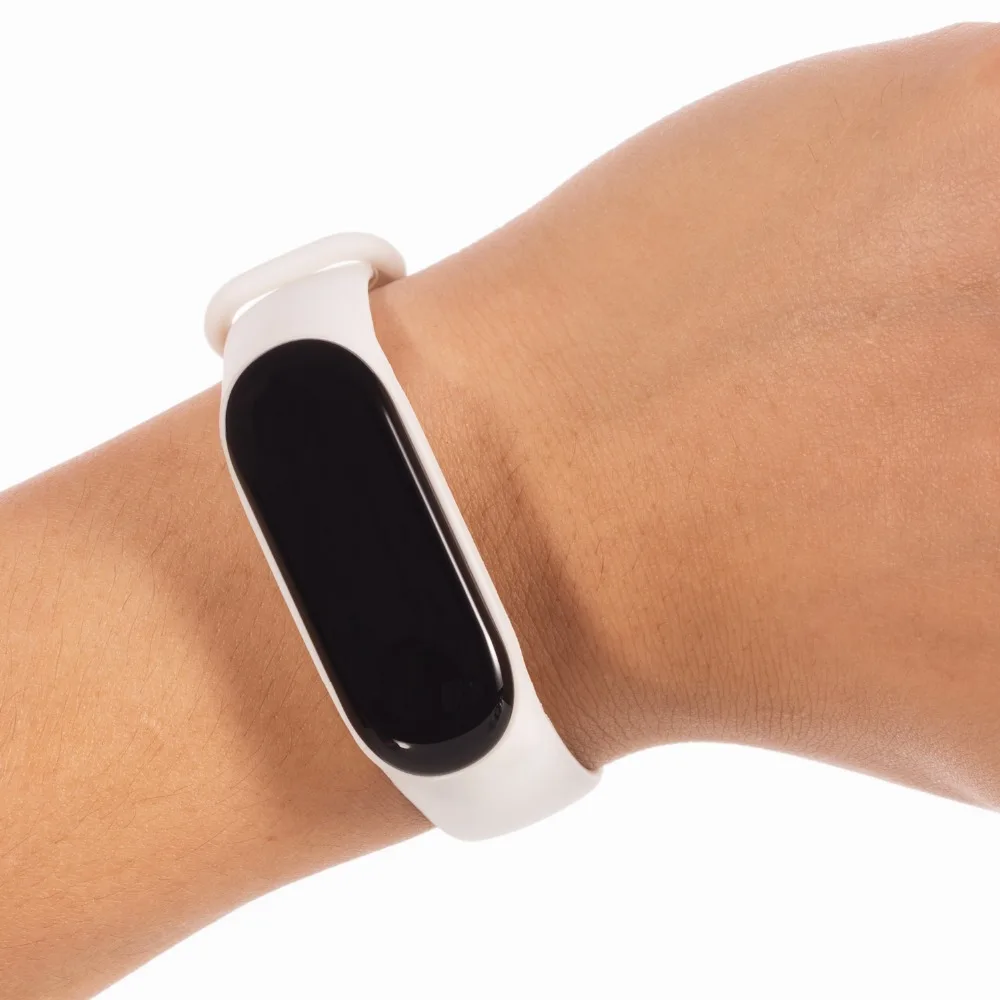 Custom Social Rubber Silicone Wrist Strap Wristband For Xiaomi Mi Band 5 4 3 2 1 Strap Wrist Band