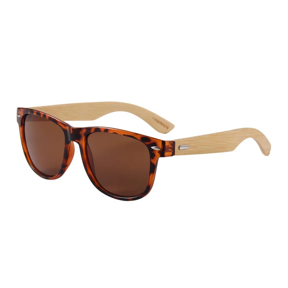 Custom Logo Wooden Sunglasses UV400 Lenses High Quality Men for Driving Traveling Blue White Gold Red Pink Transparent PC