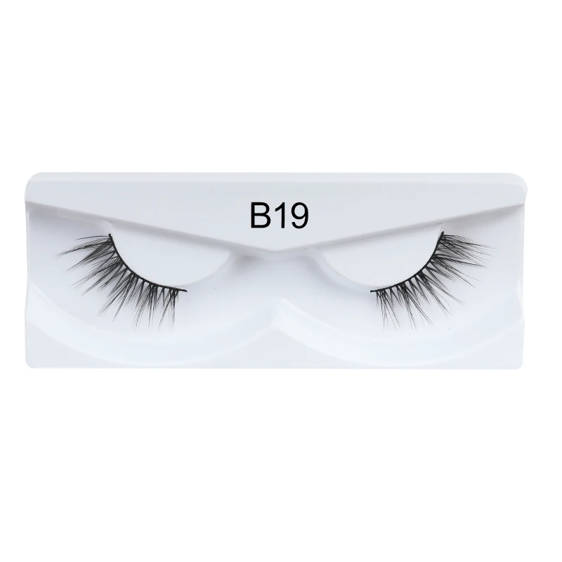 fibroin silk half accent lashes fauk Mink Corner Lashes 100% handmade 3d natural Strip