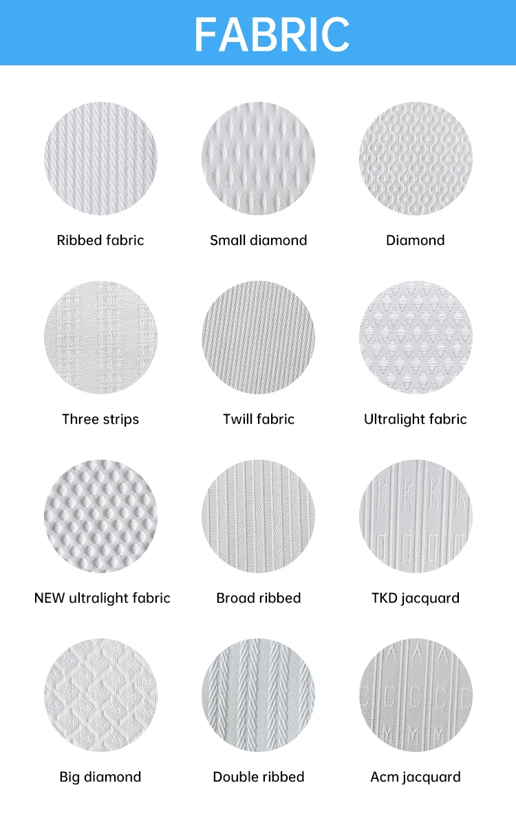 International Light Manufacturer Wholesale Wtf Pine White Color Polyester Custom Design Taekwondo Clothing Uniform Dobok