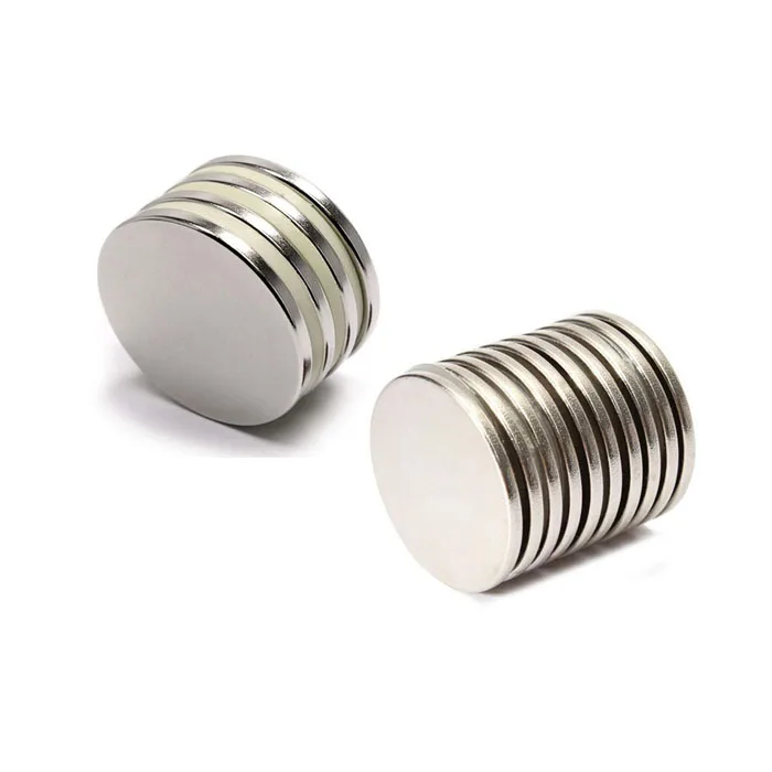 Magnetic Material 1.00 x 1/8 inch N45 Super Strong Ni Plated Neodymium Magnet