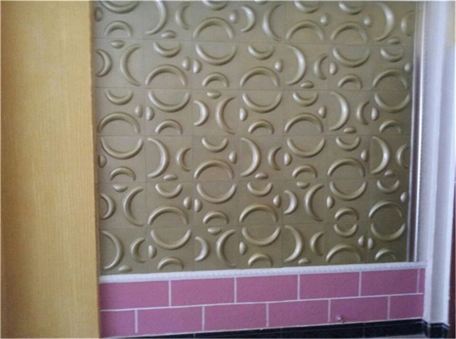 Interior Decor 3D Matt Black Board Vinyl Coated Gypsum Panel For Home Wall Decoration