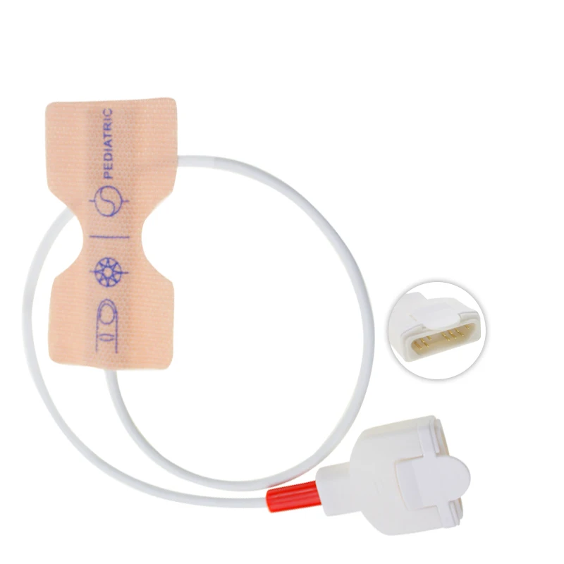 Wholesale disposable spo2 sensor PVC 11pin 15pin 0.9m Non-woven monitor spo2 sensor Custom Neonate/Adult spo2 sensor