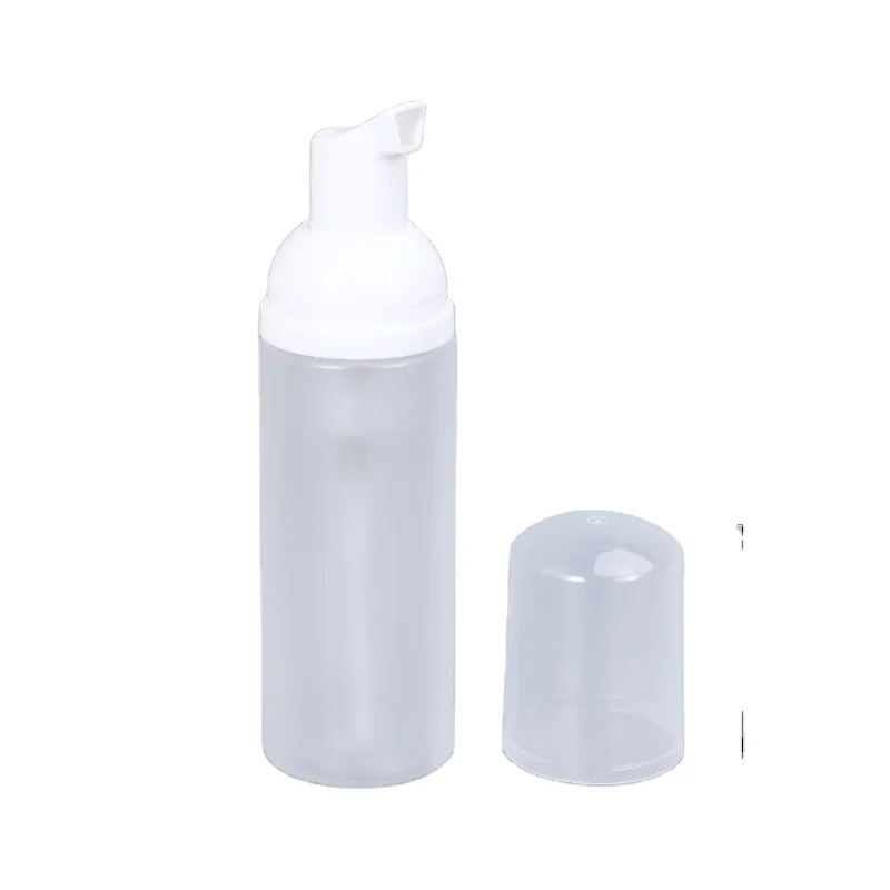 in stock 50ml white Frosted transparent empty plastic bottle with foam soap pump