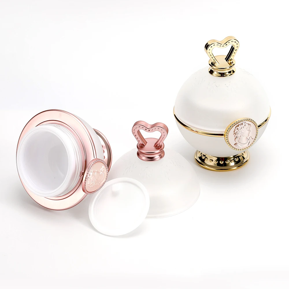10g 15g 25g 30g cosmetic jar heart-shaped sphere body butter cream containers acrylic wide mouth plastic jar