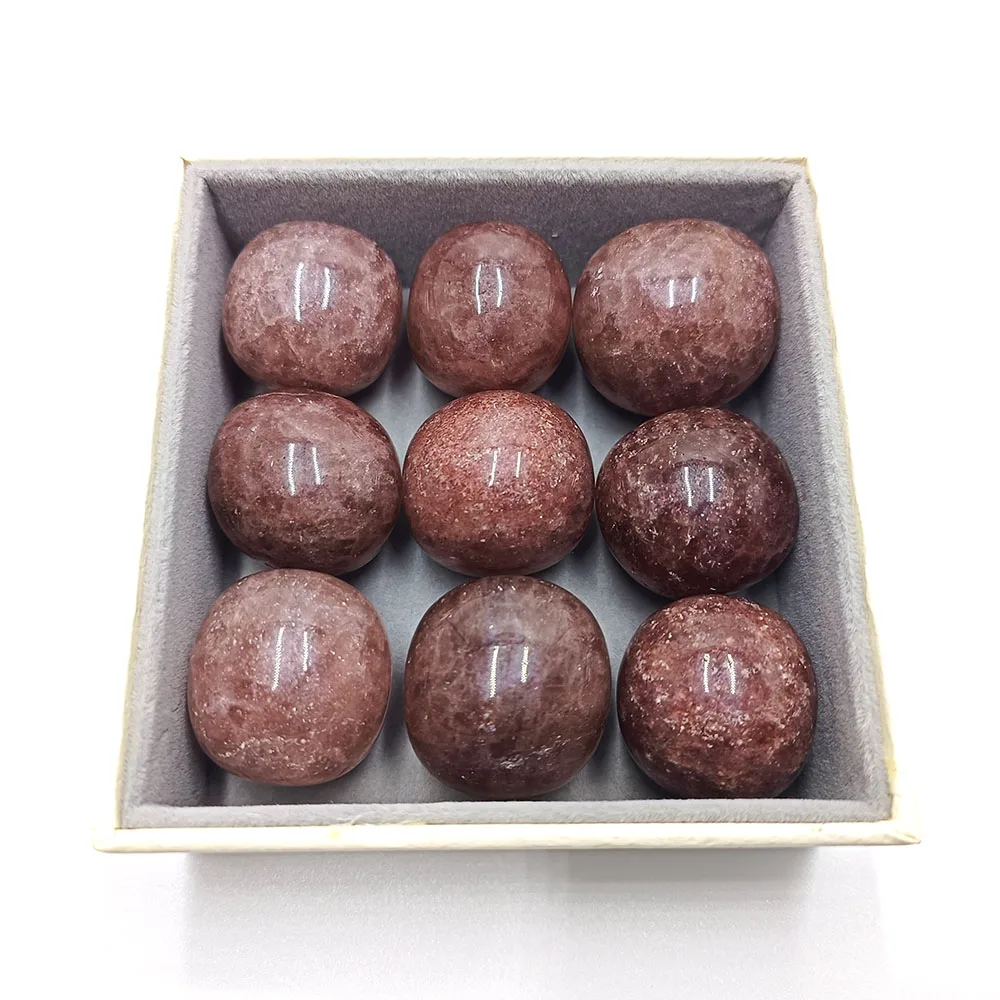 Crystal tumbles wholesale natural red strawberry quartz stone polishing strawberry quartz tumbled stone