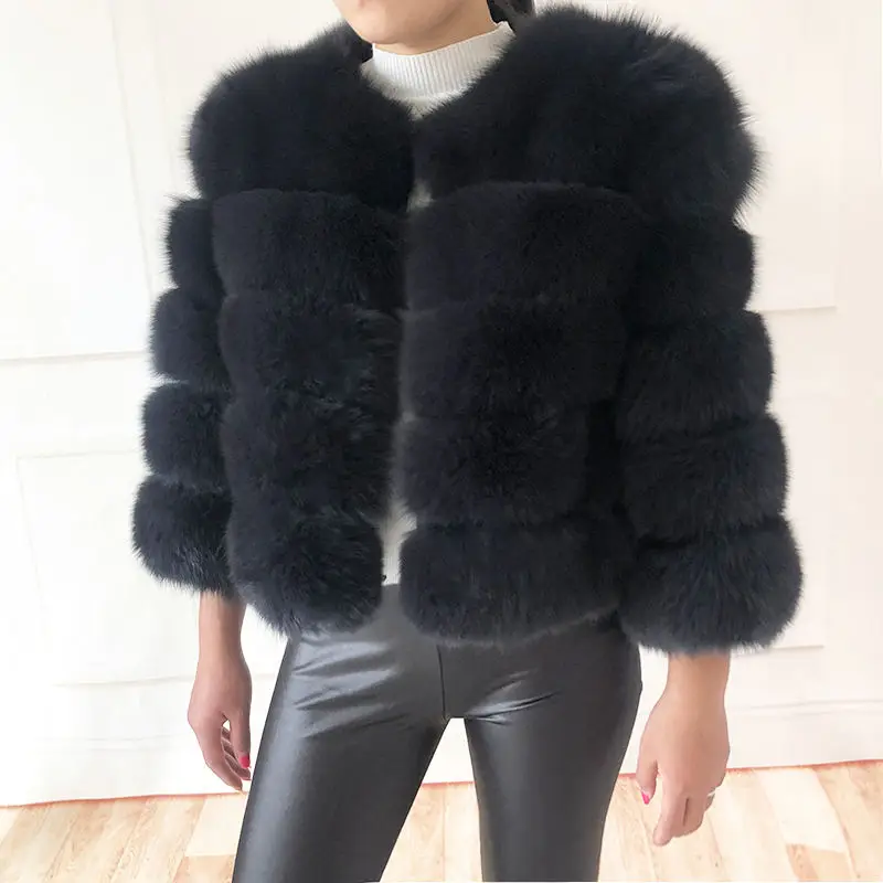 2023 Winter new style Fashion short real fox and natural raccoon fur Jacket Vest fur coat for women