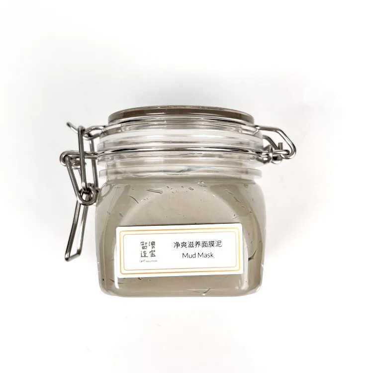 Private Label Organic Green Tea Cleansing Portable Facial Mud Mask  Skin Care Face Clay Mask