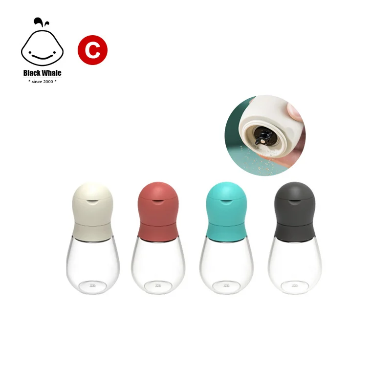 Custom bowling ball shape Spice Shakers with Adjustable Coarse Mills Easy Clean Ceramic Grinders Tall Glass Pepper Mill
