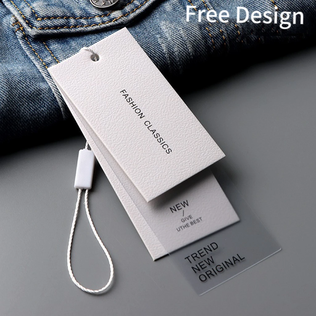 Custom  Design Clothing t shirt Hand Tags Premium for Clothes Label Garment Hangtags with String Swing Tag For Clothing Own Logo