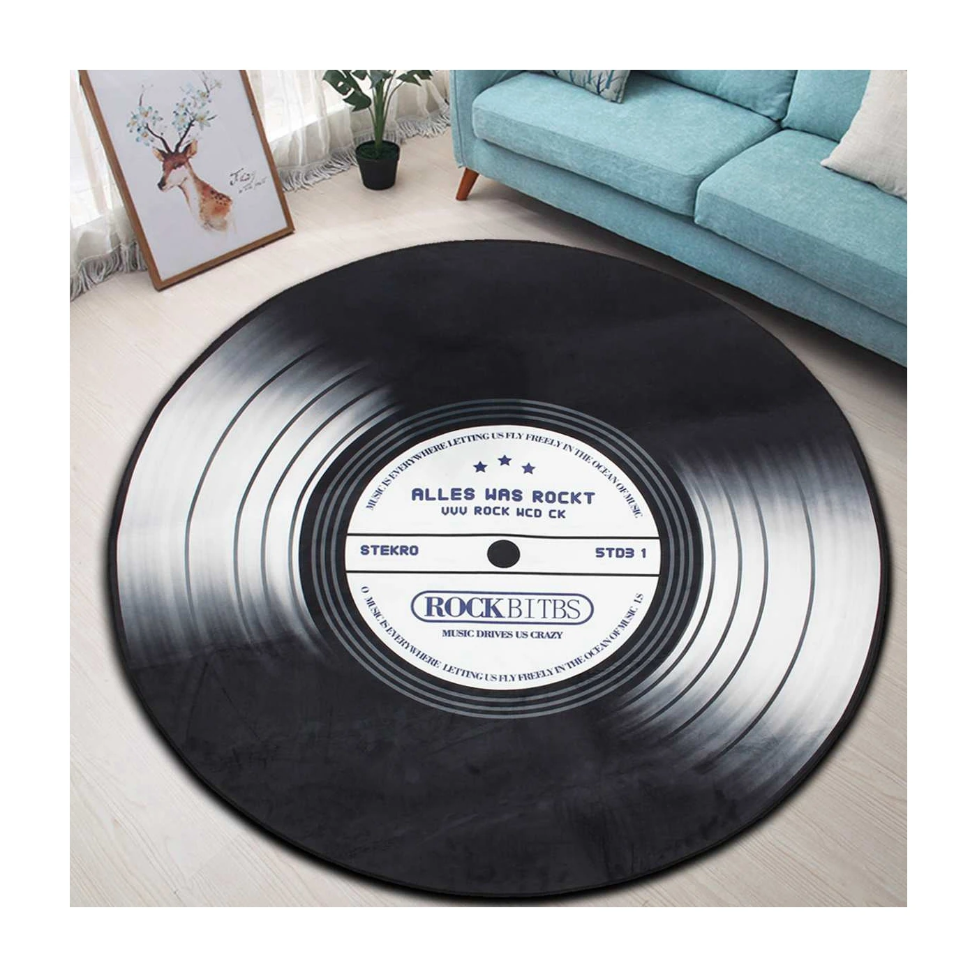 High Quality Personalized Hand Tufted  Disc Rug Video Game Custom CD Shape Round Design Rugs  acrylic carpet