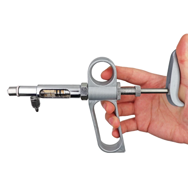 Ветеринарная вакцина Инжектор Шприцы животных вакцинация шприц с иглой и бутылка для адаптера переменного тока