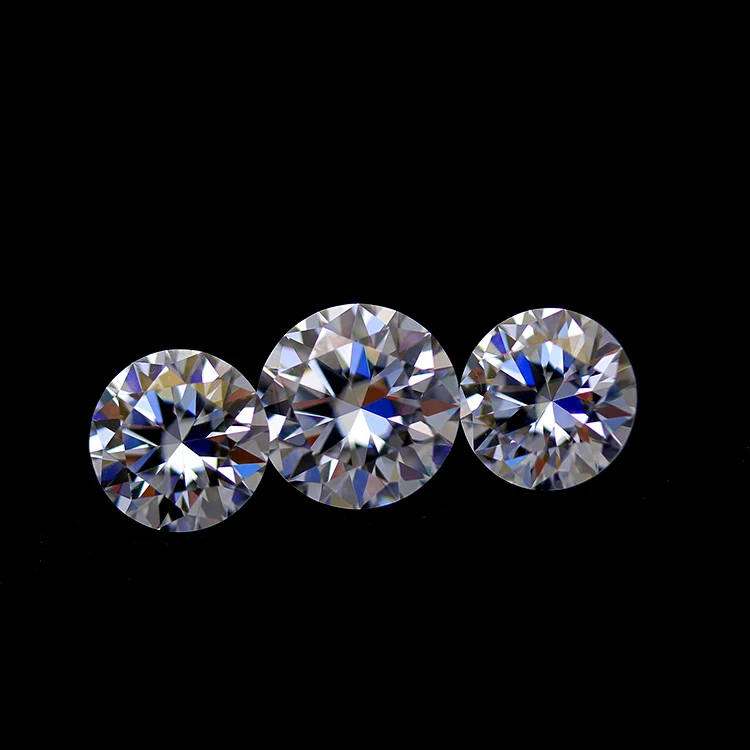 GIA Certificated 9MM 2.5CT Round Hearts & Arrows Cut 6A Excellent Quality White Clear Loose Moissanite Diamond Stones