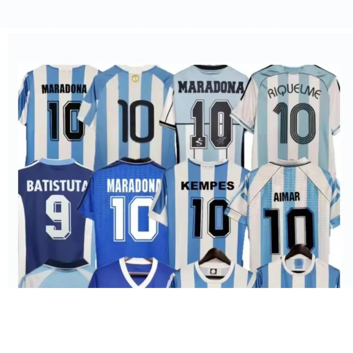 1978 1986 1998 Аргентина ретро футбольная майка Марадона 1996 2000 2006 2010 Kempes Batistuta Riquelme HIGUAIN KUN AGUERO