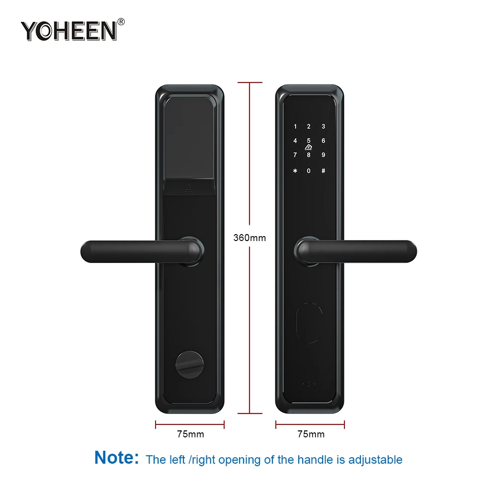 Waterproof App Door Lock Electronic Rfid Digital Locks Intelligent Wifi Ttlock Smart Lock Aluminium Alloy Cloud Bluetooth
