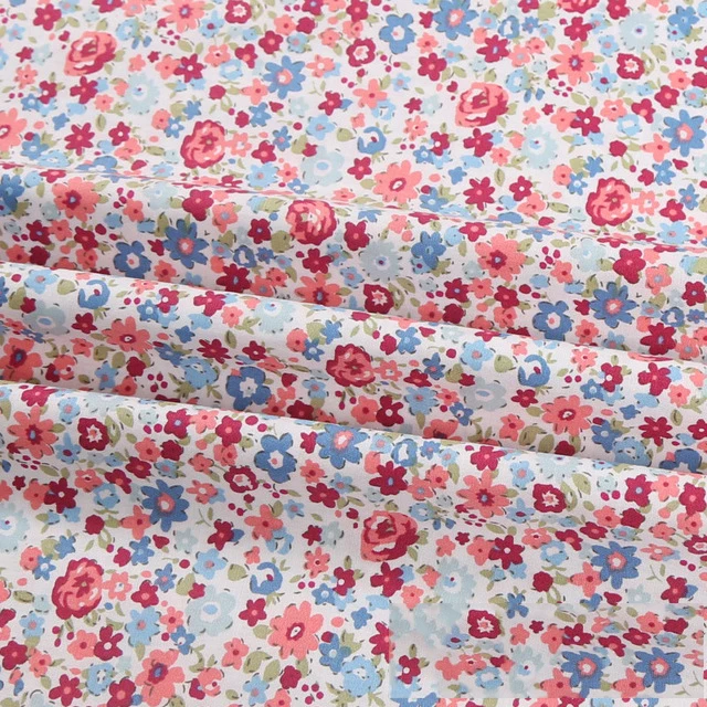 
140CMx50CM floral poplin cotton fabric dress patchwork fabric used for hair bow sewing tissue cotton cloth 