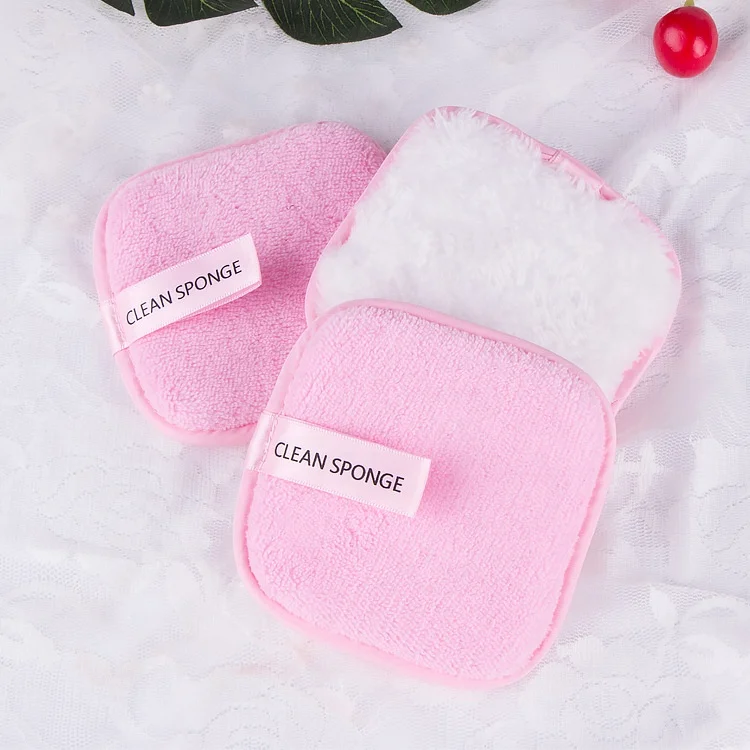 Facial Cleaning Pads Cotton Pad Reusable Microfiber Square makeup remover pad Private Label