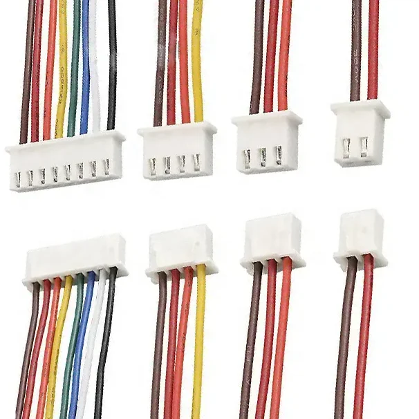 original 2.5mm pitch female wire connector custom 2 3 4 pin jst xh 2.54 cable harness assembly connector 10way cables