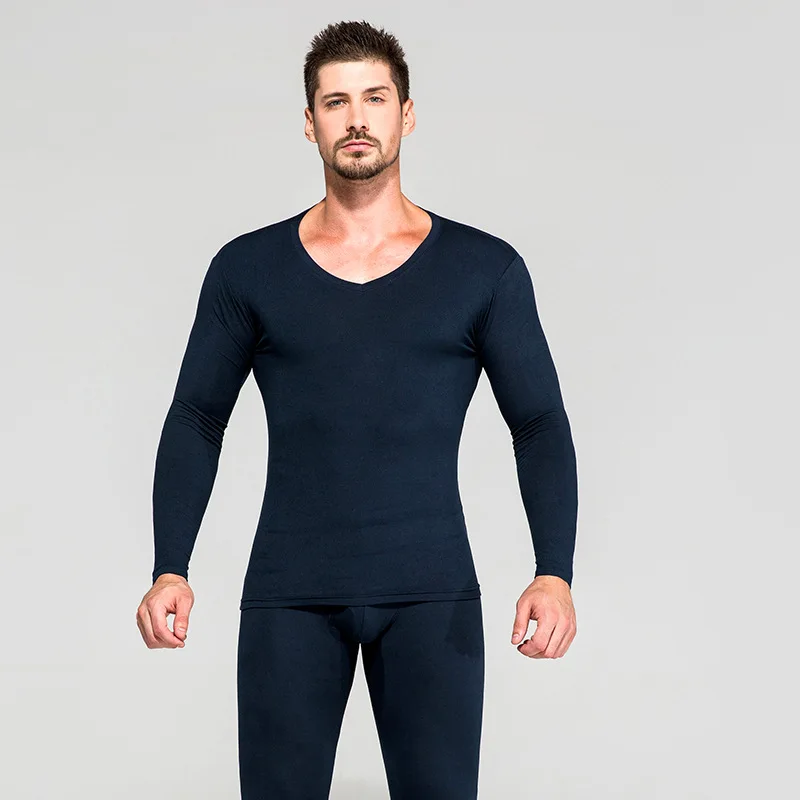 Comfortable modal Long johns  Men Warm crew neck long sleeve thermal top and leggings thermal underwear