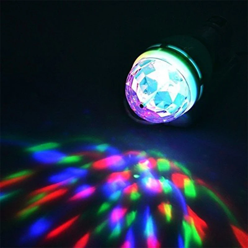 
Crystal Led Auto Rotating Bulb Light Stage Light Party Projector Party Decoration Lamp RGB Disco for Home E27 3W Full Color Ip44 