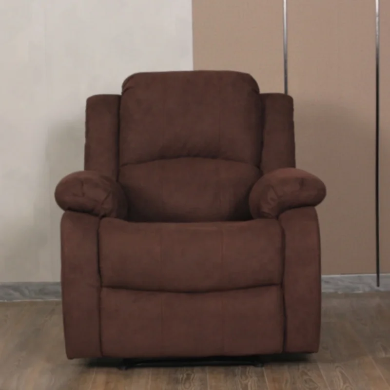 European style brown microfiber fabric single person electric with USB switch function recliner chair