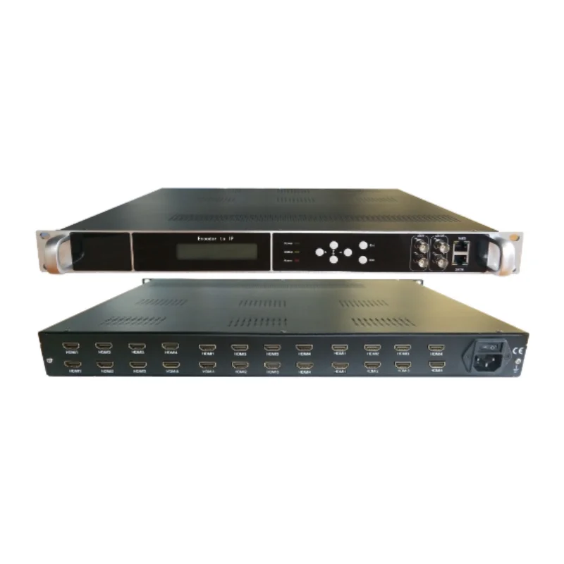 Cable TV 24 In 1 H.264 24 HD MI to IP HD Encoder Digital TV broadcast iptv 1080p encoder