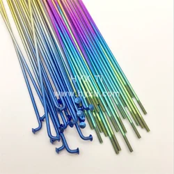 Rainbow Pillar Gr5 Mountain Bike Titanium Alloy Bicycle Spokes Bending Head Titanium Spoke Frame