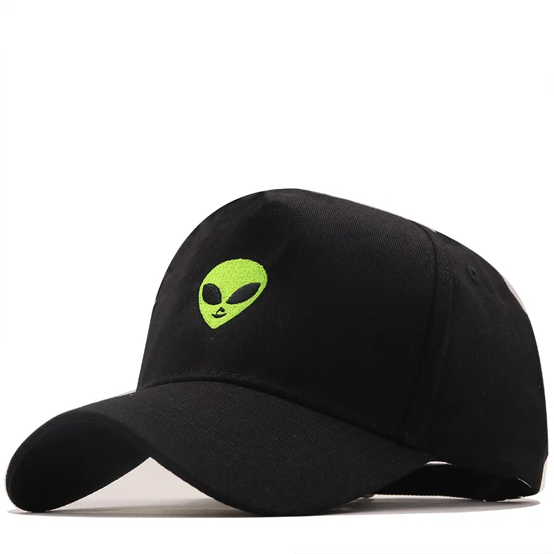 Wholesale Embroidered E.T. Alien logo Gorras  custom hats Adjustable Baseball Caps